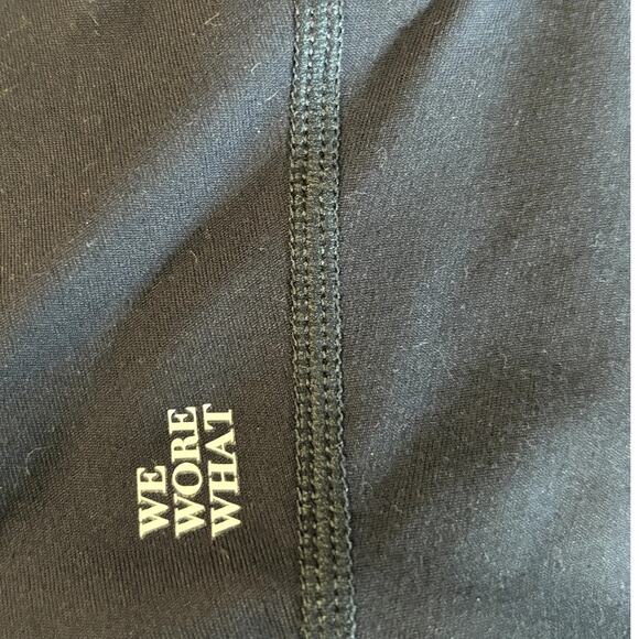 NWT WeWoreWhat Polo Bra Top Women's Size L Navy Blue Collar Revolve V-Neck Shirt - Picture 4 of 10